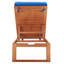 Chaise longue simple inclinable en eucalyptus avec coussins 80,9 po Faunce-2138501716-2144100989
