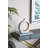 11X3.1X12" Round Vase,White/Gold