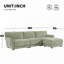 Canapé modulaire en tissu chenille de 110 po avec repose-pieds, USB et chargeur de type C-106811930