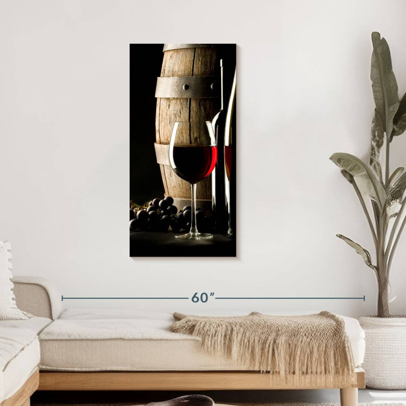 Impression sur toile Cabernet Wine, H 42 po x l 21 po x P 1,25 po