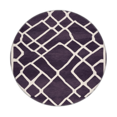 Trellis Purple Indoor and Outdoor Area Rug
