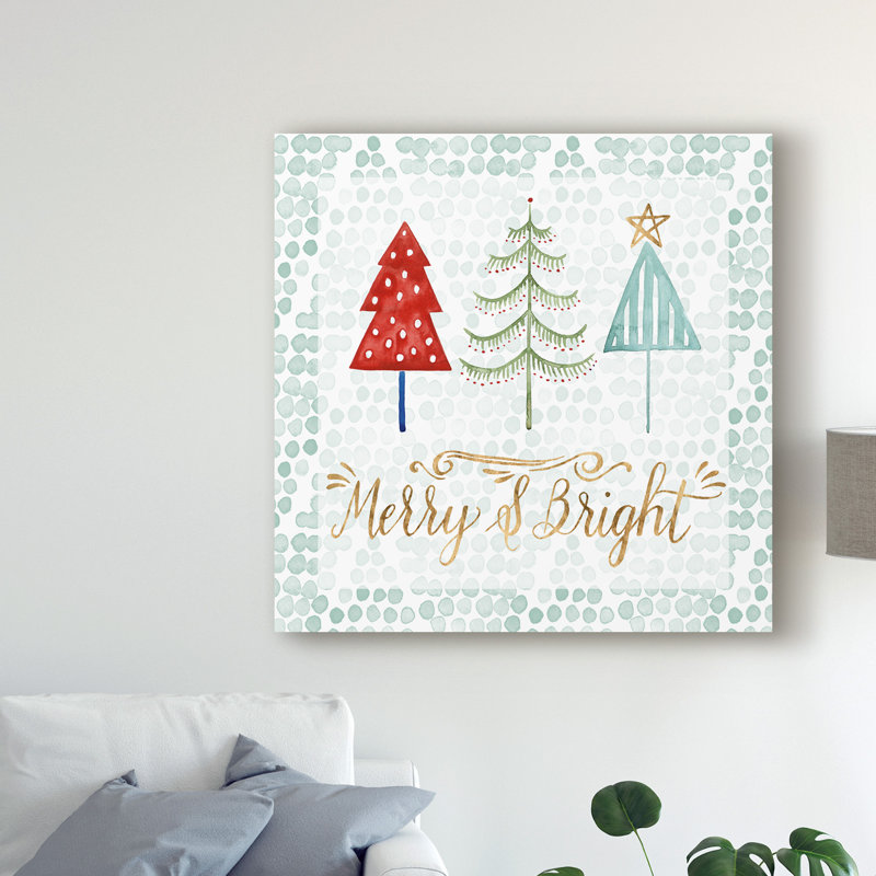 «Christmas Tree Whimsy III» par Grace Popp, reproduction sur toile, H 14 po x l 14 po x P 2 po