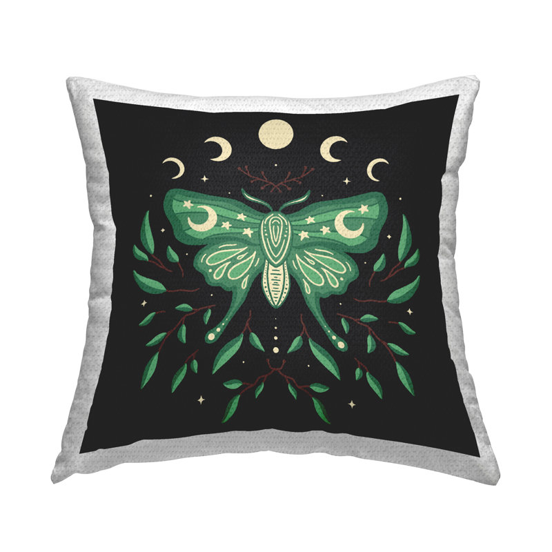 Coussin Celestial Moth & Botanicals