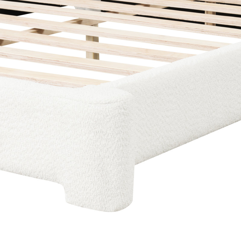 Grand lit avec revêtement Boucle -, surface de sommeil confortable recouverte de tissu confortable et stable