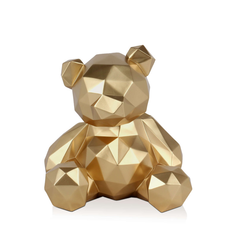 Aahliyah Animals Figurines & Sculptures, 30cm H x 28cm W x 23cm D, Gold