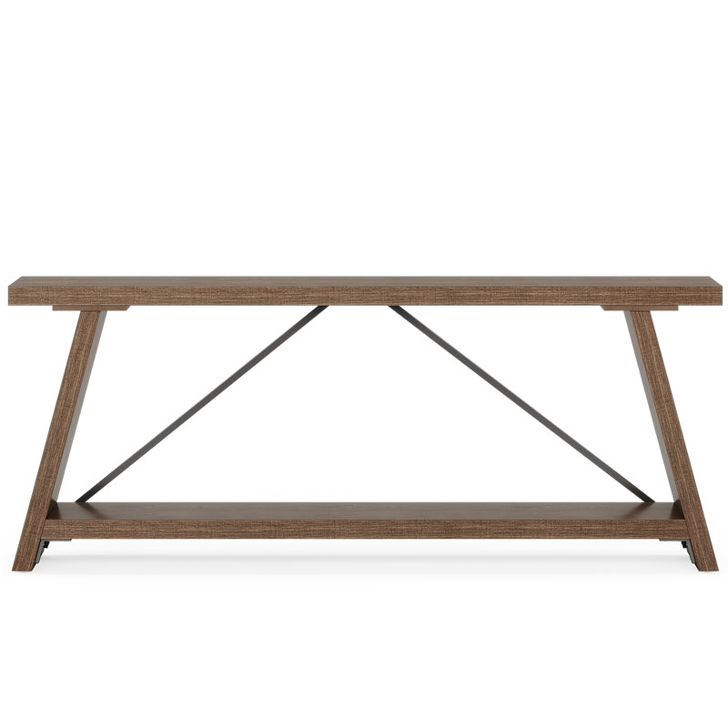 70.9” Extra Long Console Table Behind Couch, Natural
