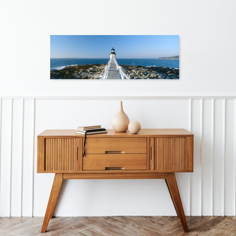 Marshall Point, phare de 1832, baie de Penobscot, Port Clyde, Maine, paysage côtier abstrait, art mural, H 36 po x l 12 po