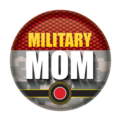 Military Mom Button - 2" - Pack of 6