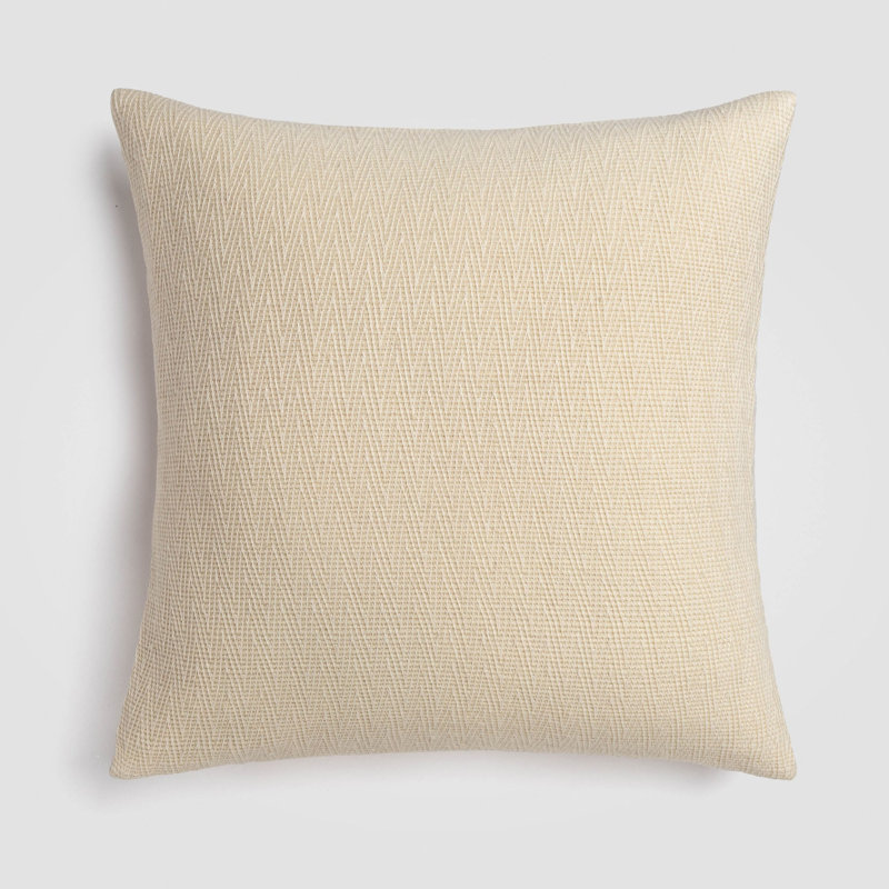 Ivory Chevron Neutral Throw Pillow, 18" x 18", Throw Pillow For Couch or Bed