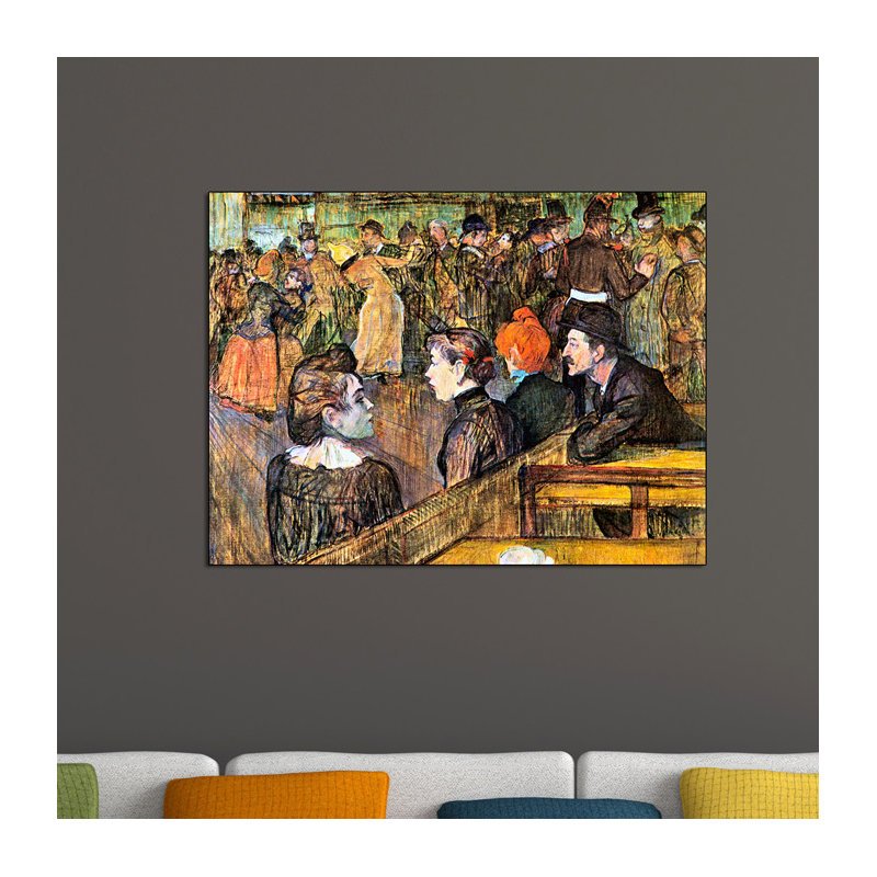 Henri De Toulouse-Lautrec - Wrapped Canvas Painting, 60cm H x 80cm W x 1.8cm D