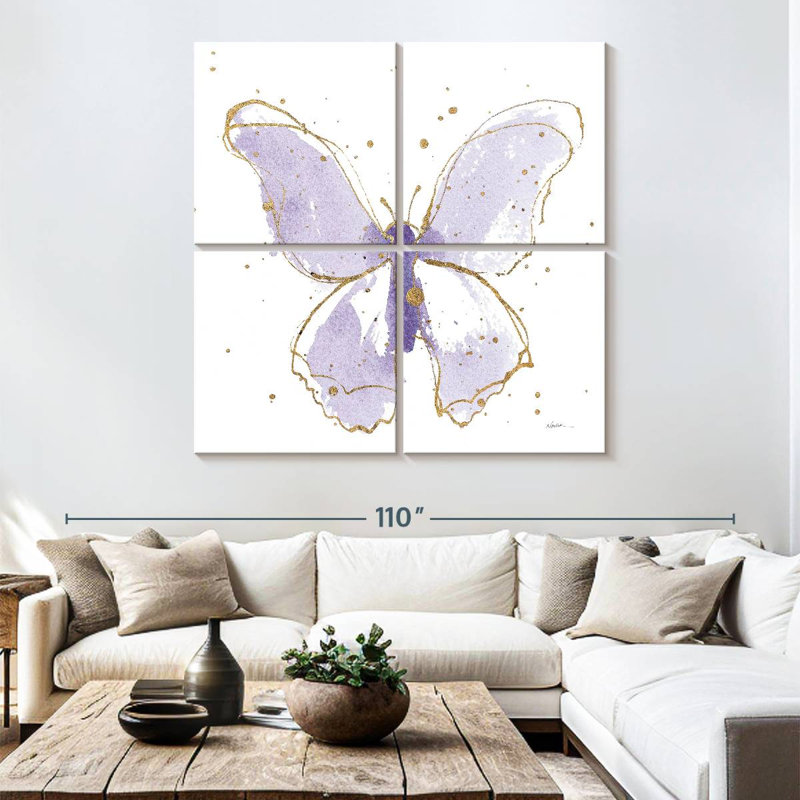 Papillons dorés lavande Brampt