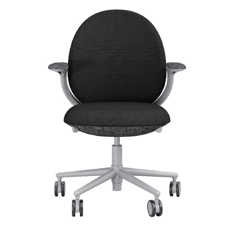 Chaise de travail en jade KFI Studios, Gris, Argent argent