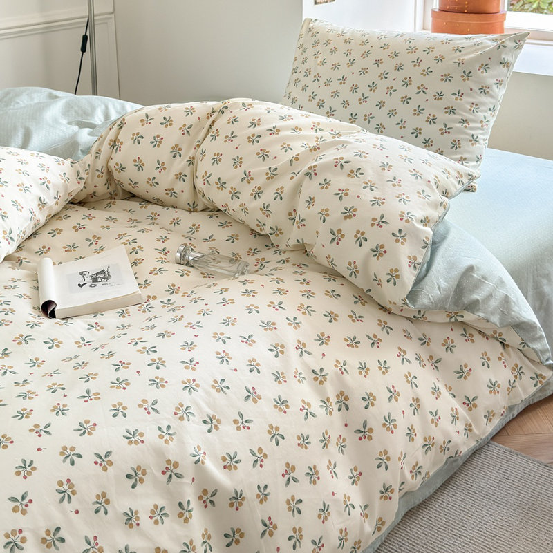 Cotton Standard Floral Duvet Cover, King