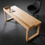 Bureau d'ordinateur moderne en bois massif, bureau personnel