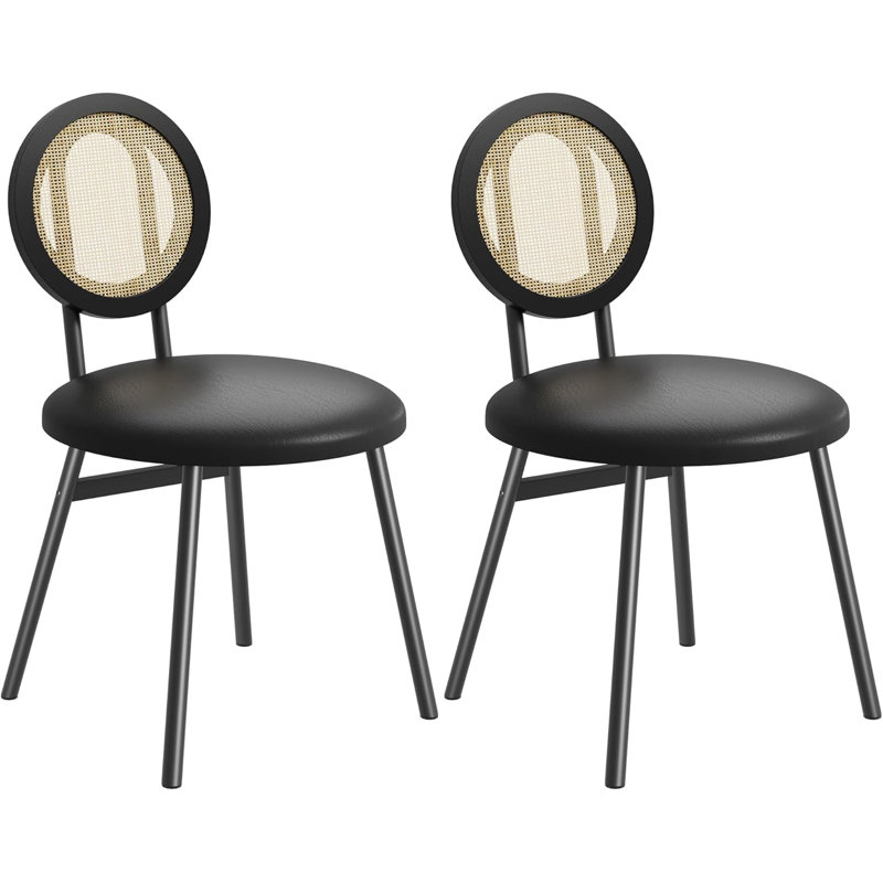 Upholstered Accent Chair, 2, Black