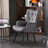 25.5'' Wide Modern Wingback Chair Velvet Upholstered Tufted Armchair with Metal Legs-1986239116