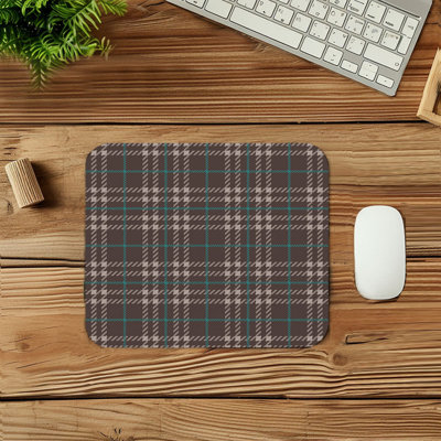 Retro Plaid Pattern IX Gaming Cute Office Laptop Desk Pad Gift Mat Square Rectangle Non-Slip Mousepad