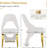 Luxury White Velvet Dining Room Chairs With Polished Gold Stainless Steel Legs Set Of 6