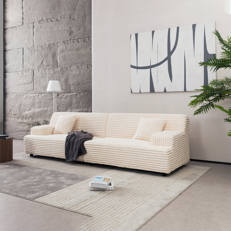 Mid-century modern style Sofa Couch, Beige