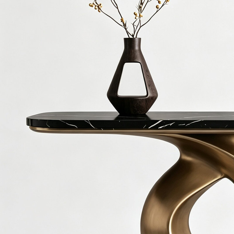 Console Italian Minimalist, H 33,5 po x l 39,4 po x P 13,8 po