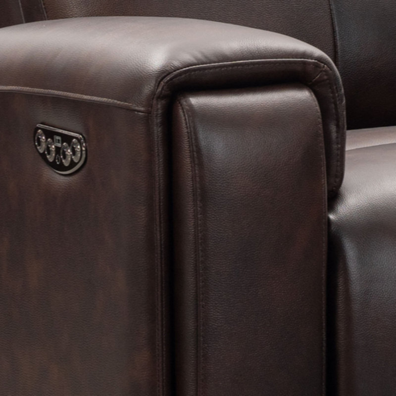 Shippenville 41" Wide Genuine Leather Power Standard Recliner