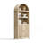 Aariz 76" Arched Bookcase Modern Wood Fluted Storage Cabinet With Adjustable Shelves And 2 Doors For Living Room And Home Office