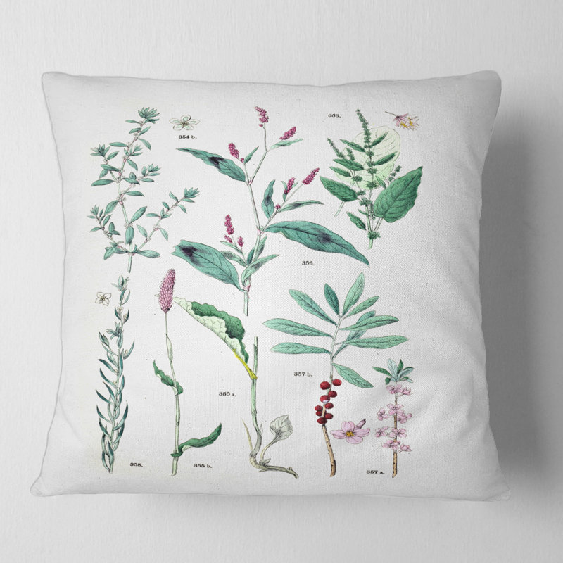 Housse et insert de coussin carré Plants, 16" x 16"
