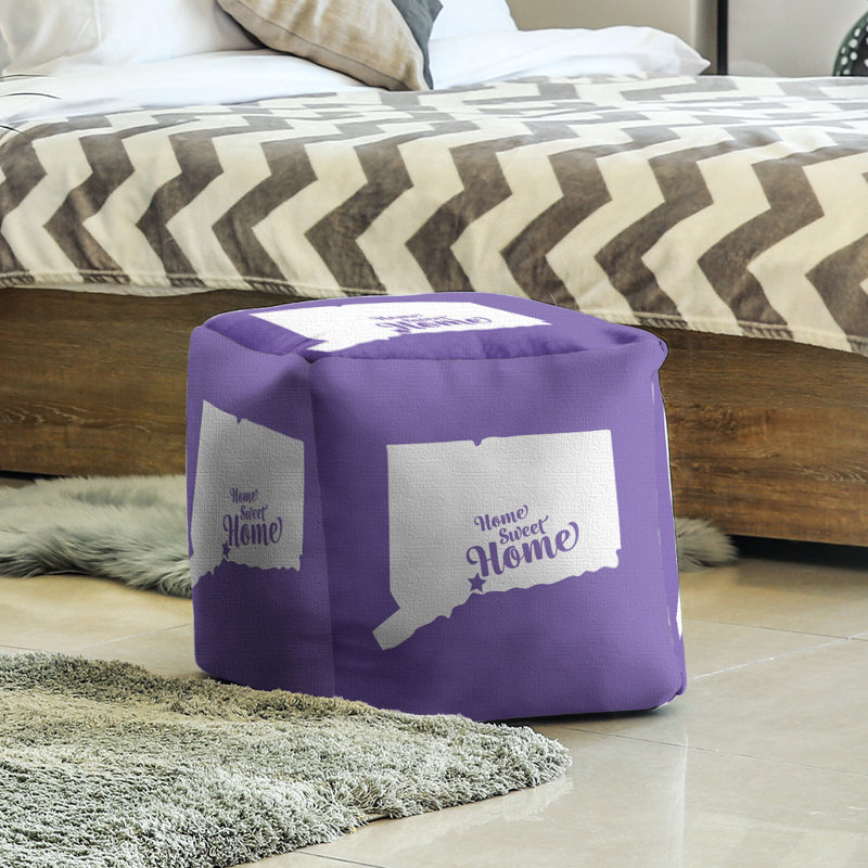 Repose-pieds cube new refuge, Mauve