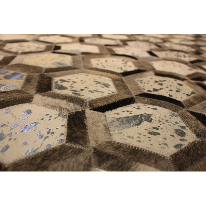 Tapis argenté/gris Cloverdales, Rectangle 7 pi 6 po x 9 pi 6 po