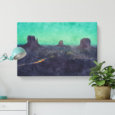 Oljato-Monument Valley Painting - Wrapped Canvas