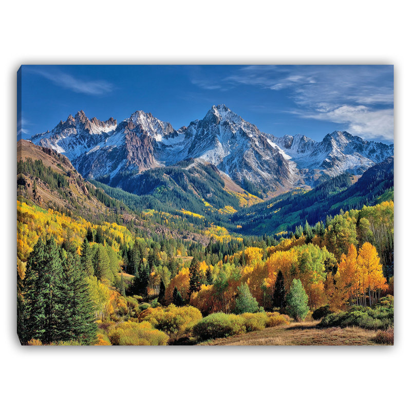 «Autumn Peaks Vista» - Art mural sur toile tendue