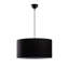 Lustre scandinave élégant, hauteur réglable de 16,5 à 47,6 po, corps en métal noir, capuchon en tissu de 19,7 diamètre | Douille E27, 40 W maximum | Luminaire élégant pour décoration intérieure moderne, classé IP20-25505315-25505312