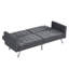 Canapé convertible en lin respirant gris foncé pour une atmosphère paisible décor polyvalent-49494592