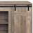 Grey Washed TV Stand With 2 Sliding Barn Doors