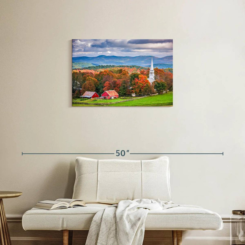 Alvord magnifique Peacham en automne, H 20 po x l 30 po
