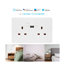 Ener-J Smart WiFi 13A Twin Wall Socket with Type C Port White 250V