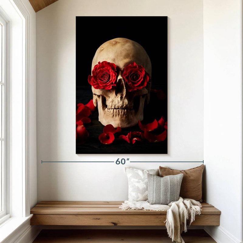 Passionate Skull, 51" H x 34" W