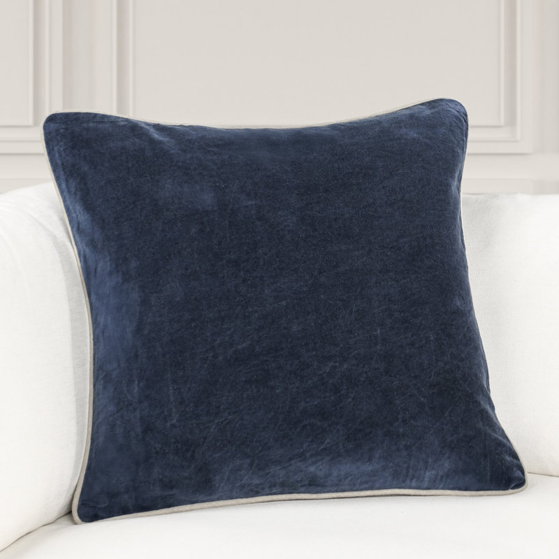 Harriet Pillow Cover & Insert, Navy, Square 22"