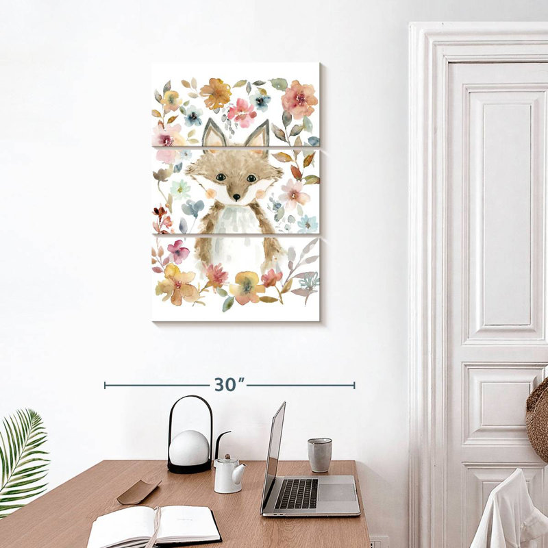 Brampt Flowers And Friends Fox, 32" H x 20" W
