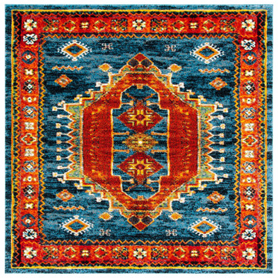 Tapis bleu / rouge Drumawillin Southwestern