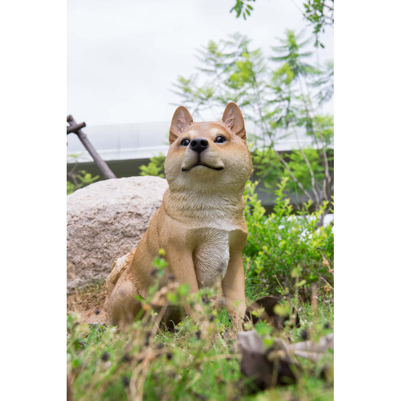 Statue Shiba Inu assise