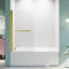 31 po L * 55 po H Portes de douche sans cadre pour la baignoire, 1/4 po (6 mm) de porte en verre trempé épais de type GSC, panneau de porte de douche pivotant pour la salle de bain-111950494