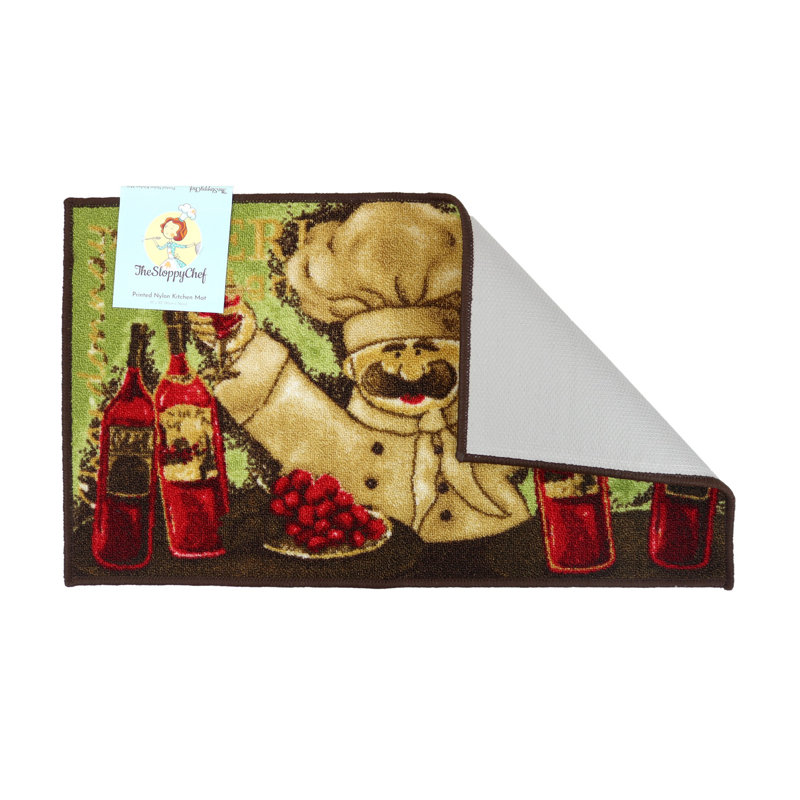 Non-Slip Rectangular Chef Printed Kitchen Mat