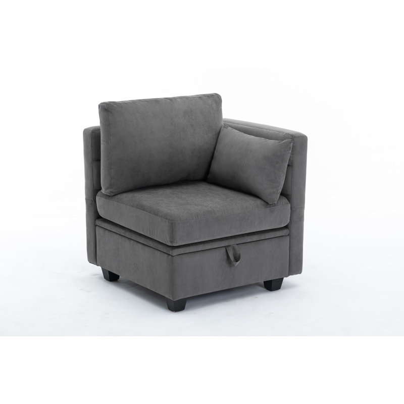 Canapé modulaire Toxi, Polyester gris foncé