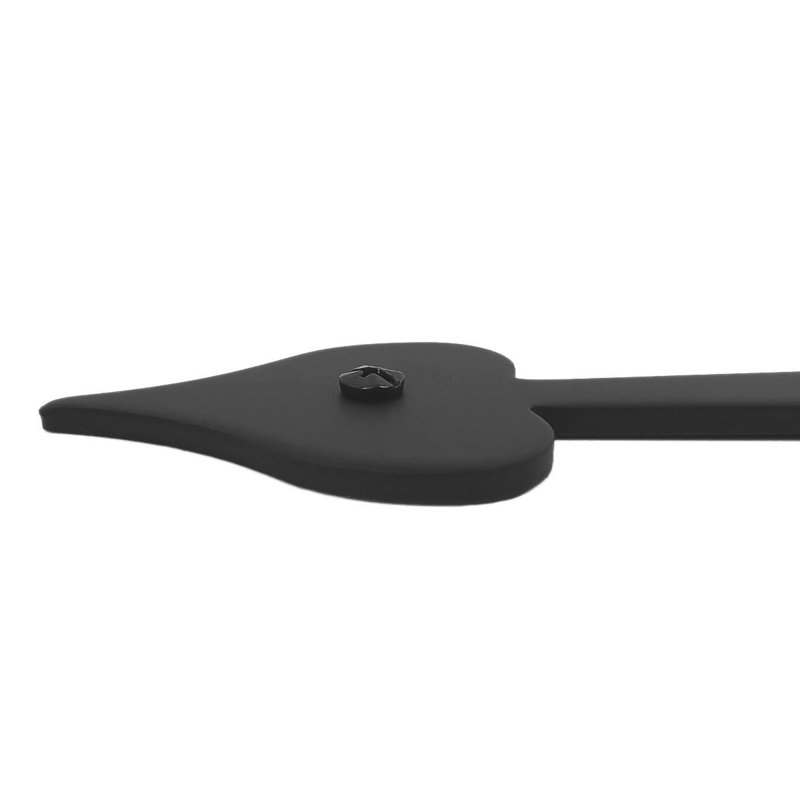 22.25" Matte Black Decorative Heart Strap Hinge