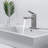 Single Handle Bathroom Faucet With Deck For 1 Or 3 Holes,Laundry Vanity Sink Faucet With Two 9/16" Hoses