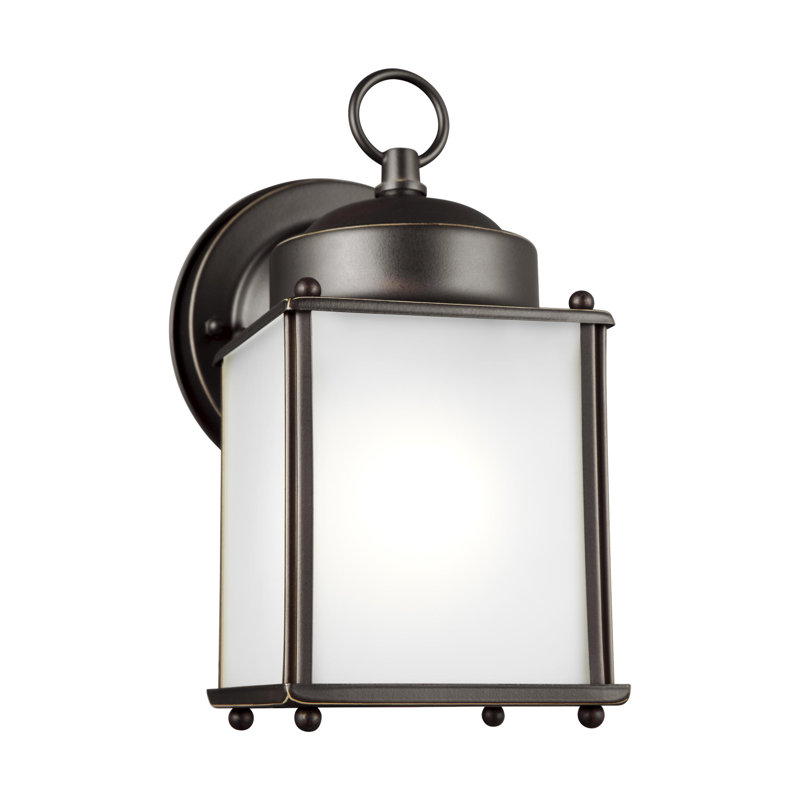 New Castle One Light Outdoor Wall Lantern from Generation Lighting , Antique Bronze, Yes