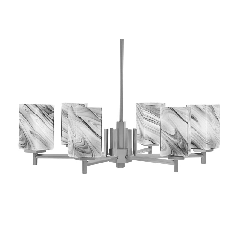 Lustre 6 lumières Gibora, Nickel