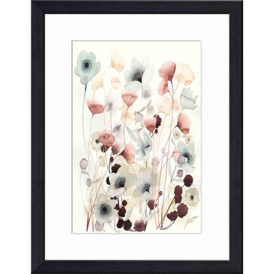 «Nc Bespoken Blossoms I» par Grace Popp - peinture encadrée