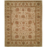 Wool Oriental Area Rug in Beige